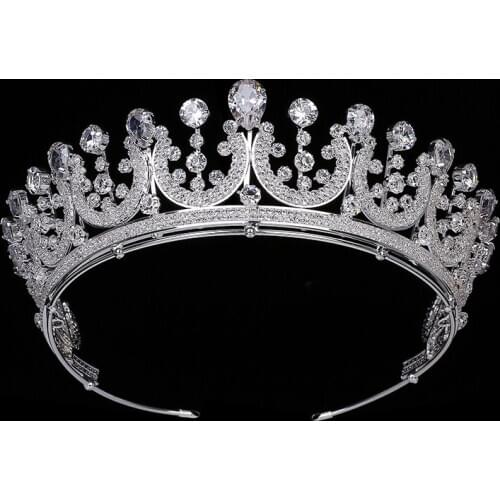 Tiaras and Crown HADIYANA Trendy Fashion Women Wedding Hair Accessories Bride Hair Jewelry Lujo discreto BC3399 Corona Princesa