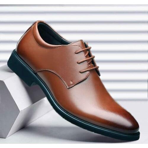 Luxury Business Oxford Leather Shoes Men Breathable Rubber Formal Dress Shoes Male Office Wedding Flats Footwear Mocassin Homme