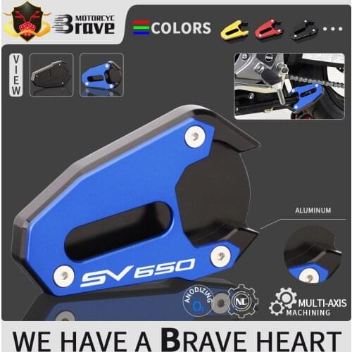 SV 650 Motorcycles Kickstand Foot Side Stand Extension Pad Support Plate For Suzuki SV650 2016 - 2020 SV650X 2018 2019 2020 650X