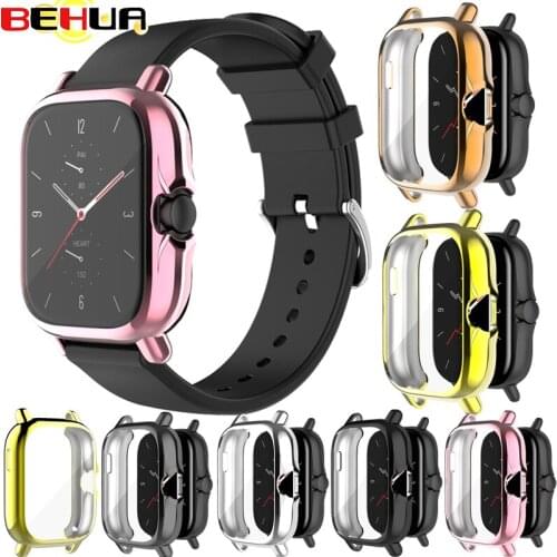 Screen Protective Watch Case For Huami Amazfit GTS 2 GTS 2e Full Protector Cover Shockproof Ultra-Thin TPU HD Transparent Shell