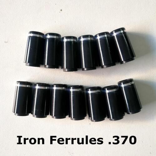 10/20/50/100pcs Size .370 Custom Golf Ferrules Black Color With One Silver Trim Ring For Taper Tip Iron Wedge