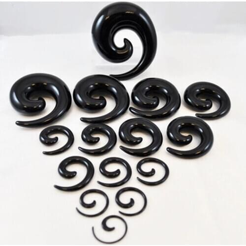 12Pcs Acrylic Spiral Ear Plug Stretching Tapers Body Jewelry Wholesale Acrylic Ear Tapers Fake Ear Expander Tunnel Set Kit