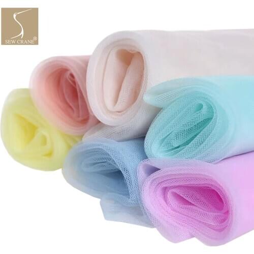 150cm Sheer Soft Tulle Fabric Nylon Net Fabric Plain Soft Net Fabric Available in Many Colors