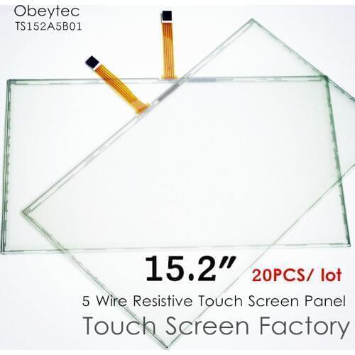 20PCS! Obeytec 15.2inch ITO Touch Screen, 5wires Resistive touch solution, customized, AA 310.01*232 mm, TS152A5B01