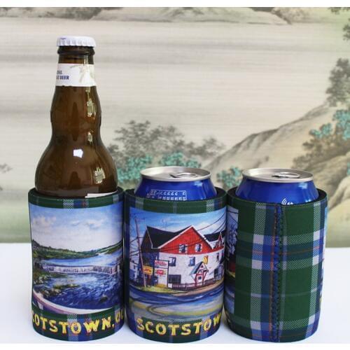 200pcs /lot Custom Design Print Neoprene Stubby Holder Beer Can Picnic Cooler Cover Sleeve For Wedding Party Favors Or Gifts