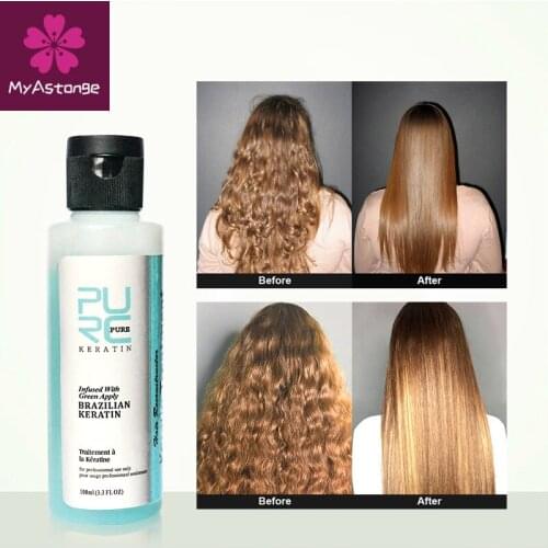 3.7% Apple Flavor Keratin Treatment Straightening Hair Repair Damage Frizzy Hair Brazilian Keratin Treatment Hair Care