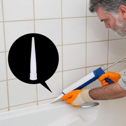 30pcs Caulk Nozzles Glue Nozzles Sealant Silicone Caulking Tips Plastic Glass