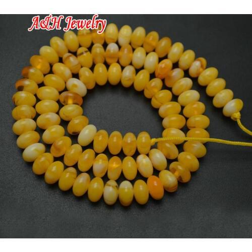 4x8mm High Quality Yellow Imitated Resin Plate Dish Shape 16'' Jewelry Making Spacer Beads 5pc/lot