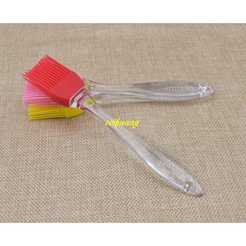 500pcs/lot FAST SHIPPING 17cm Silicone Liquid Oil Brush Cake Tools crystal handle Butter Bread Pastry Brushes