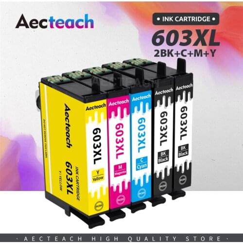 Aecteach new Compatible T603XL 603XL Ink Cartridge for Epson XP-2100 XP-2105 XP-3100 XP-3105 XP-4100 XP-4105 WF-2810 WF-2830