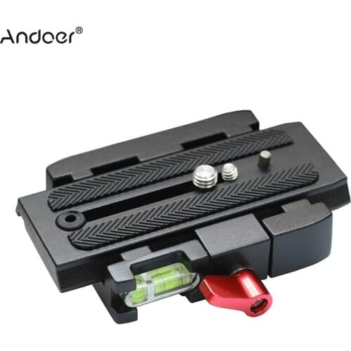 Andoer Aluminium Quick Release Clamp Adapter + Quick Release Plate P200 Compatible for Manfrotto 501 500AH 701HDV 503HDV Q5