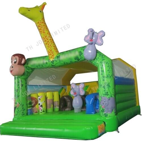 Free Sea Shipping To Door 5x4x4mh Inflatable Giraffe Bouncy Castle Inflatable Animals Jumping