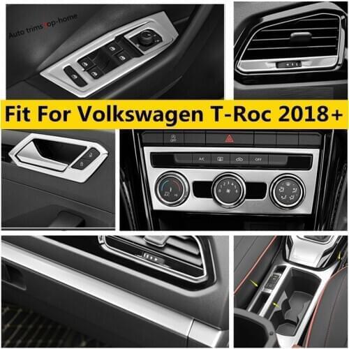 Water Cup Holder Window Lift Handle Bowl Frame Cover Trim Stainless Steel Accessories For Volkswagen T-Roc T Roc 2018 - 2021