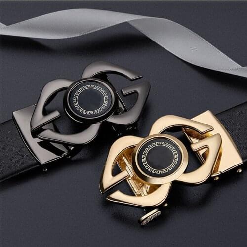 High-End Mens Belts With Automatic Buckle Luxury Real Cowhide Success Male European American Business Casual Fashion Belts