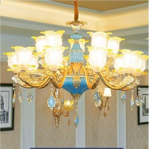 European chandelier K9 luxurious bedroom retro garden crystal villa furniture