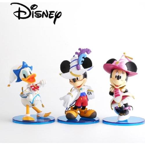 Disney Cartoon Anime Series Mickey Minnie Donald Duck Animal Action Figure Diy 3d Model Home Decoration Childrens Statue Toys