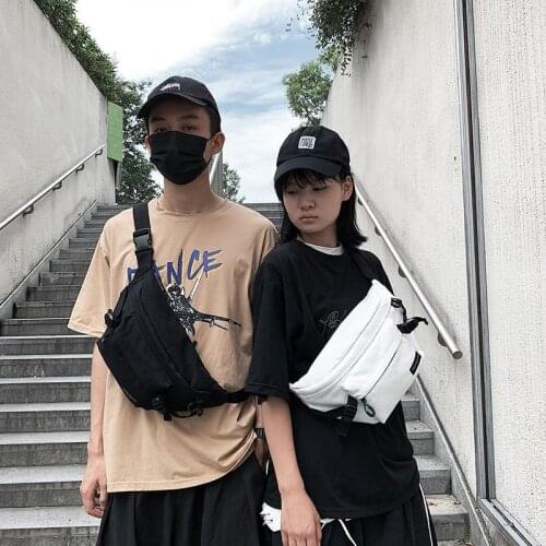 Canvas Waist Bag Men Belt Pack Unisex Shoulder Bag Solid Color Travel Phone Pouch Purse Male Chest Bags Men Hip Waist Pack