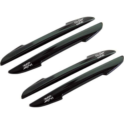 Hypersonic Car Door Edge Protectors Plastic Door Guard Black 4PCS