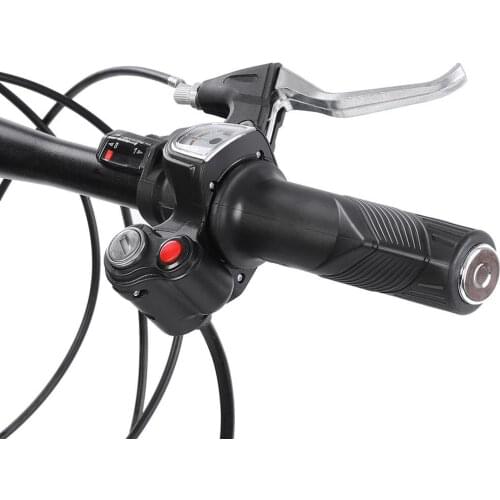 48V Electric Bicycle Bike Battery Indicator Throttle Grip with Key Switch