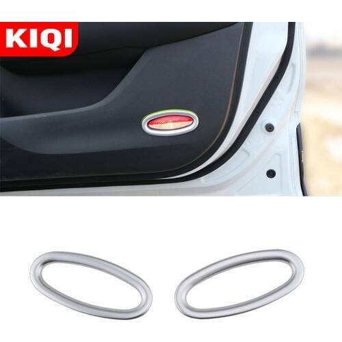 KIQI Car Front Inner Door Lights Cover Trim Interior Door Lamps Sticker for Renault Koleos Samsung QM6 2016-2020