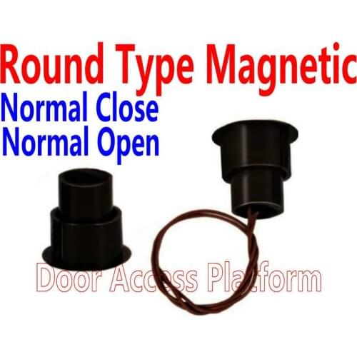 Round Door Magnetic Detector,Access Door Magnetic Sensor,Size=25mmx 19mm ABS home security detector sensor for access controller