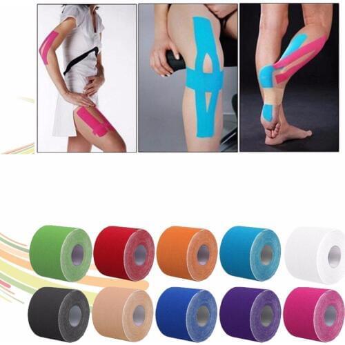 Mounchain Kinesiology Therapeutic Tap Self Adherent Cohesive Cotton Bandage Sport Injury Muscle Protect Bandage