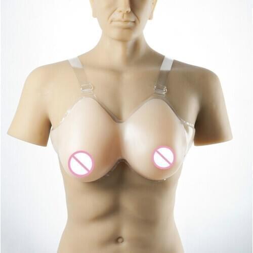 The Latest 2000g/pair of Silicone Breast Female Form False Chest, Adjustable Shoulder Strap and Real Touch False Chest