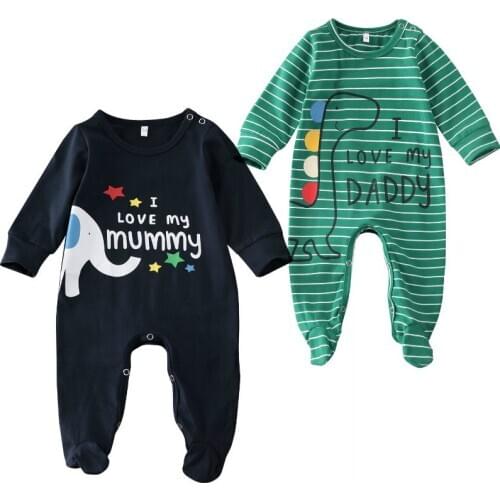 2020 New Infant Newborn Romper Jumpsuit Footies Baby Boy Girl Clothes Long Sleeve Cotton Casual BabyOutfit 0-6M