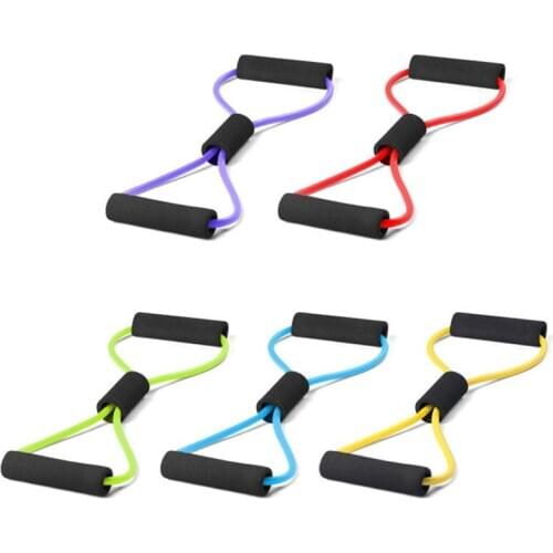 New Yoga Gym Fitness Resistance 8 Word Chest Expander Rubber Tubing Pull Rope Workout Muscle Elastic Bands for Sports Exercise