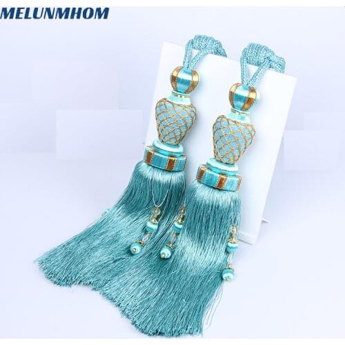 One Pair Luxury Home Decoration Window Curtain Clips Accessories Hanging Belt Ball Strap Window Curtains Tassel Tieback Buckle