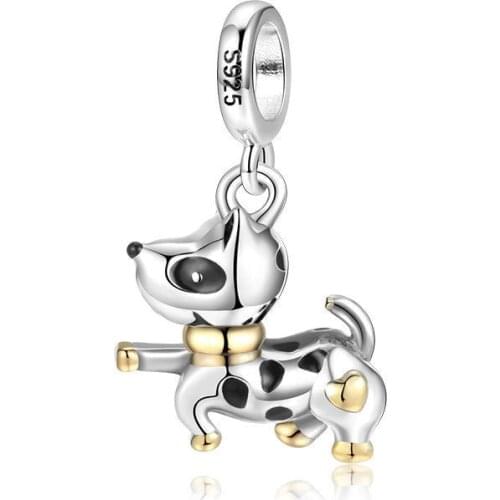 New 925 Sterling Silver Pendant Dog Beads Accessories Fit Charms Silver 925 Original 2020 Designer For Women Jewelry Making