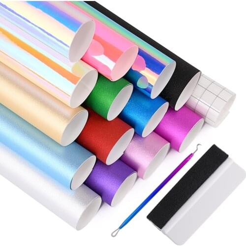 EHDIS Self-Adhesive Vinyl Film Sticky Back Paper Window Tinting Wraps Painting Tools Glass DIY Lettering Sign Making Decals Set