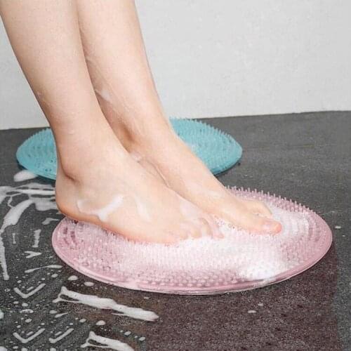 31CM Silicone Bath And Massage Cushion Round Back Cushion Can Be Absorbed Suitable For Lazy Feet To Clean Dead Skin Shower Feet