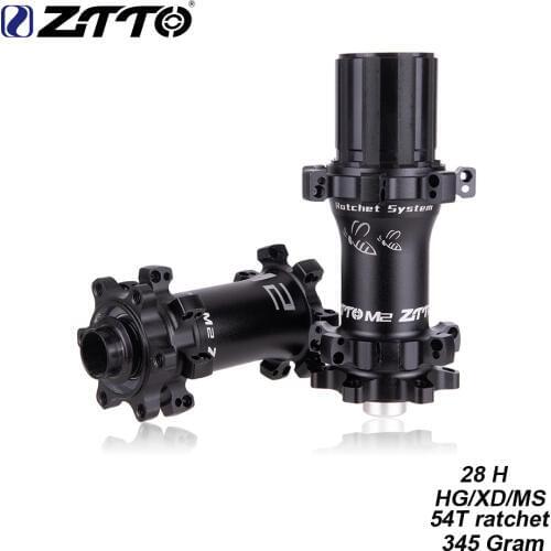 ZTTO Ultralight 28 Hole Hub Straightpull HG XD Micro Spline Core 54T Ratchet For 12 Speed Thru Axle QR 28H MTB Bicycle Hub