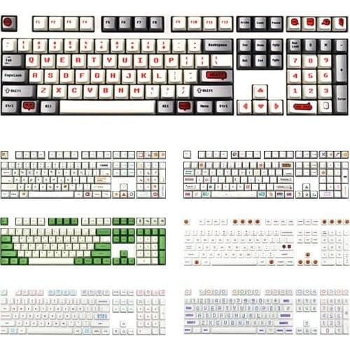 104Pcs/Set Key Caps Universal Dye-sublimation Mini Mechanical Keyboard Keycaps Replacement for PC