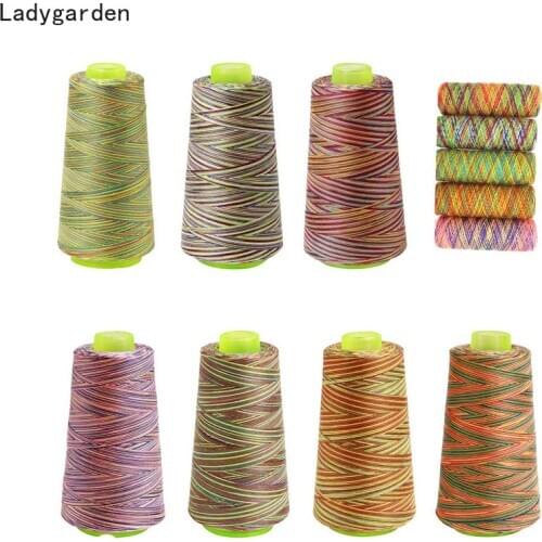 Embroidery Sewing Thread 3000Yard Rainbow Polyester Thread Set Strong Durable Hand Sewing Thread Craft 40s/2 Sewing Threads