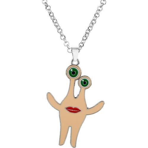 HEYu Cartoon Jewelry Anime Parasitic Beast Small Eye Keychain Metal Key Rings Chaveiros