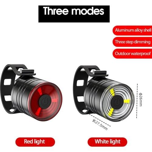 Bicycle Rear Light Battery Included Waterproof Bike Light For Mountain Road Helmet Tail Light 3 Models Safety Warning Taillight