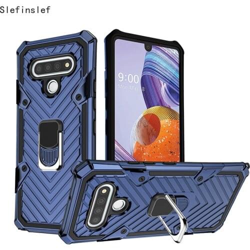 Armor Bumper Shockproof Kickstand phone Case For LG Stylos 6 K51 Aristo 5 K31 Harmony 4 Ring Stand Holder Protective Cover