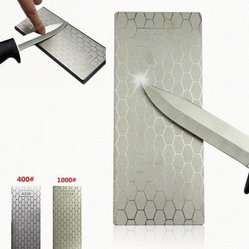 1pc 400/1000 Diamond Sharpening Plate Single Side Diamond Sharpening Stone Polished Whetstone Sharpener Tool Grinder