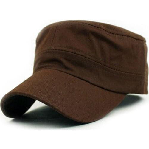 1PC Fashion Men Women Five colors Unisex Adjustable Classic Style Plain Flat Vintage Army Hat Cadet Military Patrol Cap Best 3.8