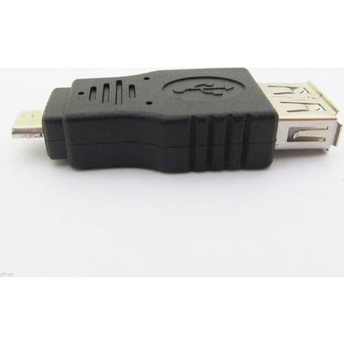 1pc USB A Type Female to Micro-B Male Plug OTG Adapter Connector