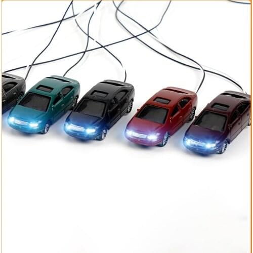 10pcs Building Street Layout miniature Flaring Model light Car 1:150 1:200 N Z Scale Train Scenery Layout