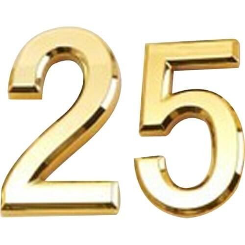 2pcs Door Number Room Plate Address Office Home Furniture Decorative Digit Plaque House Numbers Hotel Sign Tabs 2 5