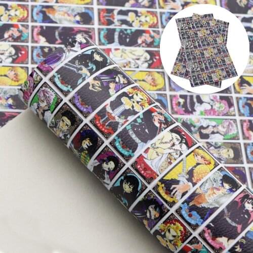 20*33cm Lychee Cartoon Character Faux Synthetic Leather Fabric for Bows DIY Handmade Materials,1Yc12240