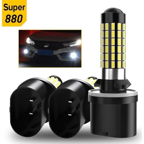 2X Super bright 880 H27 881 LED H1H3 Led Fog Lights LED Bulb Car Driving Lamp for BMW Toyota Skoda Ford Lada White 6000K 12V