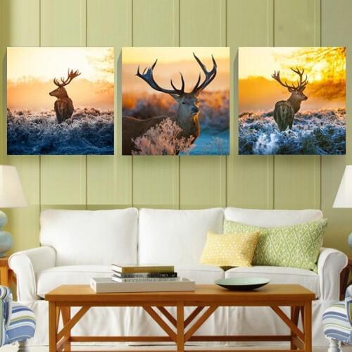3pcs/set, Full Diy Diamond Painting"animal,deer,"5D Stitch Diamond Embroidery 3D by Rhinestone Needlework New Diamond Mosaic