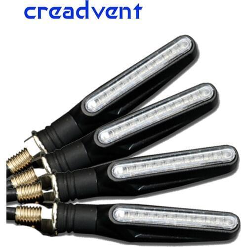 4 PCS 12SMD turn signals motorcycles LED Lamp flexible clignotant moto Flickering flasher intermitentes sparkling Amber light