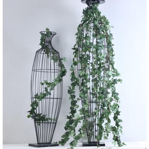 4Pcs/lot Artificial plant Simulation 1.8m ivy strip green vine Sewer Decor Home wedding Backdrop wall hanging rattan fake plants