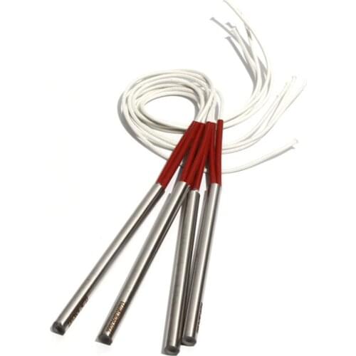 5PCS 9.5mm Diameter 165~185mm Length Cartridge Heater 304SUS Single-End Heating Tube 490W/500W/520W/550W Resistance Element